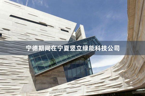 宁德期间在宁夏竖立绿能科技公司