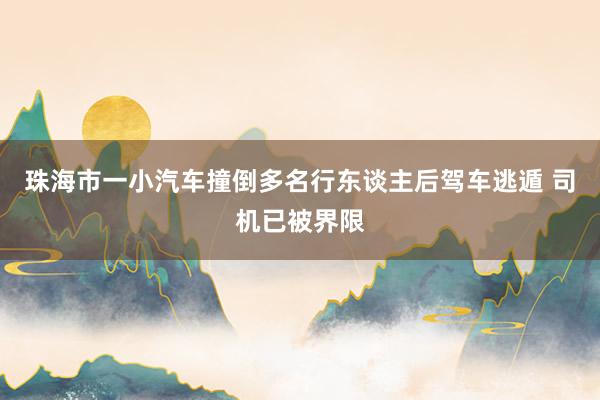 珠海市一小汽车撞倒多名行东谈主后驾车逃遁 司机已被界限