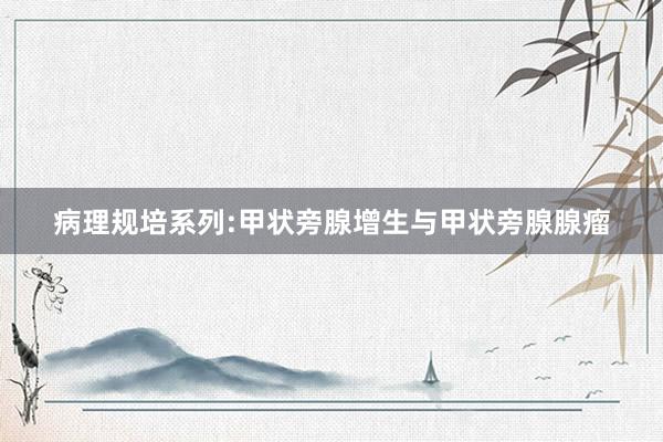 病理规培系列:甲状旁腺增生与甲状旁腺腺瘤